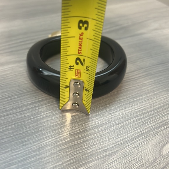 Macy's Jewelry Macys Bangle Bracelet Black Plastic Resin New With